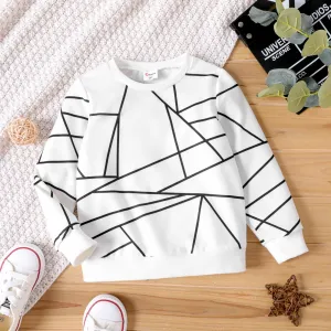 Toddler Boy Geo Print Long-sleeve Pullover Sweatshirt #202465