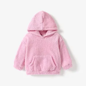 Toddler Boy/Girl Solid Color Christmas Hooded Top/Pullover #1164056