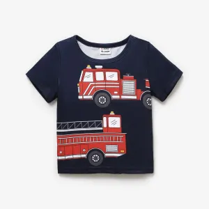 Toddler Boy Vehicle Print Short-sleeve Tee #198718