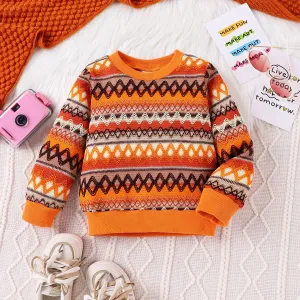 Toddler Girl Bohemia Ethnic Pattern Sweatshirt #1165744