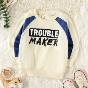 Toddler Girl/Boy Letter Print Pullover Sweatshirt #1051895
