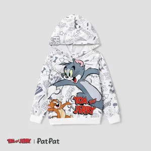 Tom and Jerry Kid Boy Character Print Hooded Sweatshirt #1092599