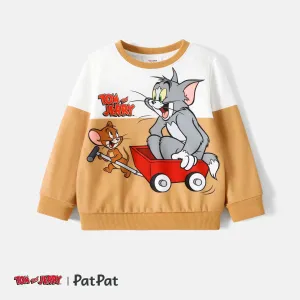 Tom and Jerry Toddler Boy Colorblock Pullover Sweatshirt #235019