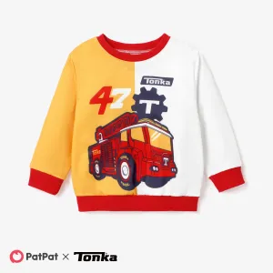 Tonka Contrasting Color Positioning Printed Sweatshirt #1196639