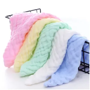 5-pack 100% Cotton Baby Muslin Washcloths Set 6 Layer Absorbent Soft Newborn Baby Face Towel