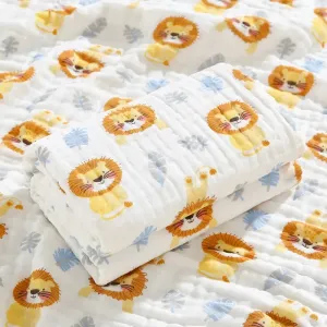 Cotton 6-Layer Gauze Bath Towel, Swaddle Blanket for Infants