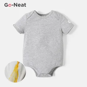 [0M-24M] Go-Neat Water Repellent and Stain Resistant Baby Boy/Girl Solid Short-sleeve Romper #814964