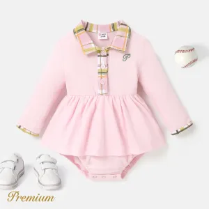 100% Cotton Elegant Baby Girl Romper with Button