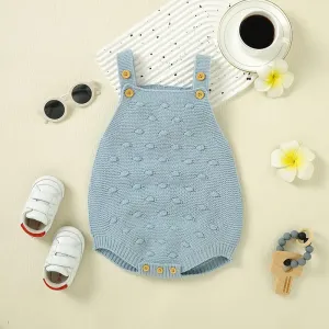 Baby Boy/Girl Knitted Button Romper #1315689