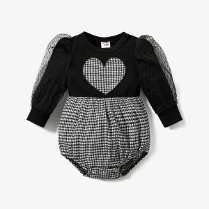 Baby Girl Classic Plaid Bubble Long Sleeve Romper #1062145