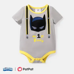 DC Super Friends Baby Boy Cotton Short-sleeve Graphic Romper