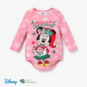 Disney Mickey and Friends Baby Boy/Girl Christmas Character Printed Long-sleeve Jumpsuit #1317051
