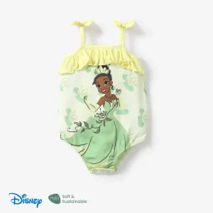 Disney Princess Ariel/Belle 1pc Baby Girls Naiaâ¢ Character Bowknot Button Up Romper
