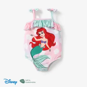 Disney Princess Ariel/Belle 1pc Baby Girls Naiaâ¢ Character Bowknot Button Up Romper