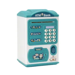 Kids Piggy Bank Electronic Mini ATM Savings Machine with Password & Fingerprint Unlocking Simulation & Music & Chinese-English Bilingual Switch #230713