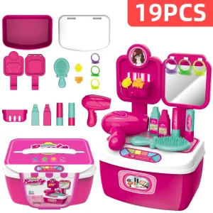 Kitchen/Tool Box/Beauty Hair Salon/Doctor Kit Kids Role Play Set Pretend Play Tool Toys #225524