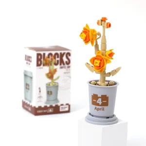 Mini Bricks Bonsai Model Building Block Kit DIY Bonsai Tree Succulent Simulation Mini Particle Flower Botanical Building Toys #202921