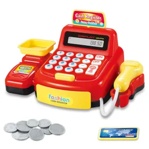 Pretend Play Cash Register Toy with Coins & Bank Cards & Bar Code Scanner Develops Early Math Skills #227299