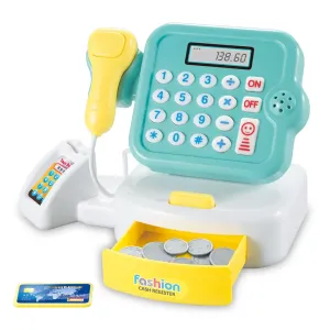 Pretend Play Cash Register Toy with Coins & Bank Cards & Bar Code Scanner Develops Early Math Skills #227301