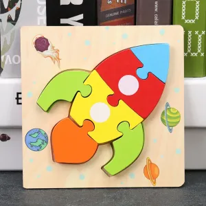 Wooden Jigsaw Puzzles Animal Puzzles Toys Birthday Gifts Baby Toddler Kid Educational Toys for Boys and Girls #806999
