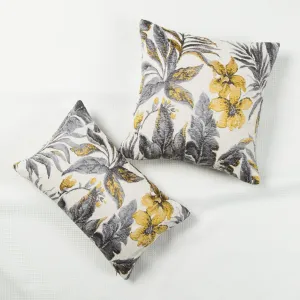 2pcs Elegant and Rustic Floral Jacquard Pillowcase Set (Pillow Core not included)