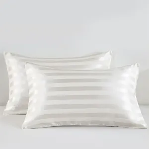 2pcs Low-Key Luxury Solid Satin Pillowcases in 4 Sizes for Bedding #1333015