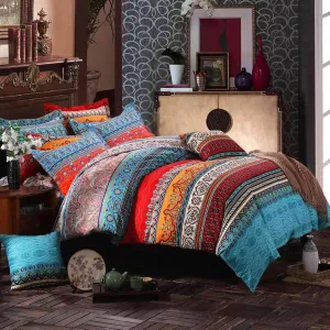 3 Piece Boho Bedding Set 1 Bohemian Design Duvet Cover & 2 Pillow Cases #223430