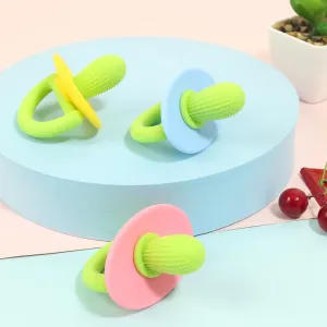 Silicone Baby Teether Toy Cactus Shape Infant Teething Toy Pacifiers Soothe Babies Sore Gums #205467