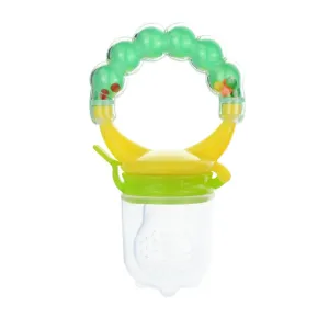 Vegetable Fruit Chew Nibbler Feeder for Baby Safety Silicone Rattle Bell Pacifier Bottle Infant Training Feeding Bottle #844763
