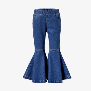Mommy and Me Blue Cotton Flared Jeans/Denim Pants #1195971