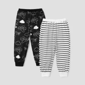2-Pack Toddler Boy Naia  Helicopter Print/Stripe Elasticized Pants #834668