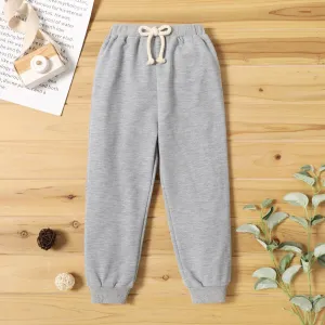 Toddler Boy Solid Color Casual Joggers Pants Sporty Sweatpants for Spring and Autumn #194381