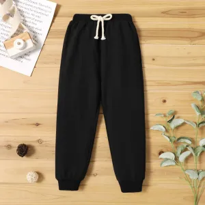 Toddler Boy Solid Color Casual Joggers Pants Sporty Sweatpants for Spring and Autumn #194395