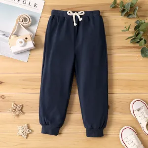 Toddler Boy Solid Color Casual Joggers Pants Sporty Sweatpants for Spring and Autumn #194406