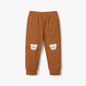 Toddler Girl/Boy Animal Bear Pattern Casual Pants #1063113