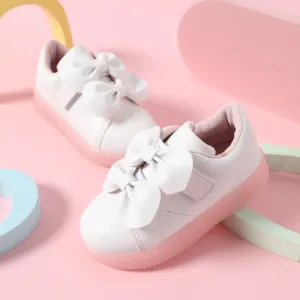 Toddler Dual Bow Decor LED Sneakers #198813