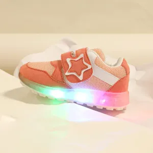 Toddler / Kid Star Pattern Mesh Panel Casual LED Shoes #230625