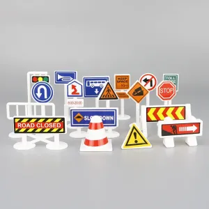 Kids Car Toys City Parking Lot Roadmap English Road Signs Alloy Toy Cars Model Gifts for Boys Girls #196391