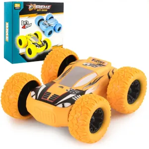 Kids Toy Pull Back Car Double-Sided Friction Powered Flips Inertia Big Tire 4WD Car Off-Road Vehicle Children Toy Gifts #197543