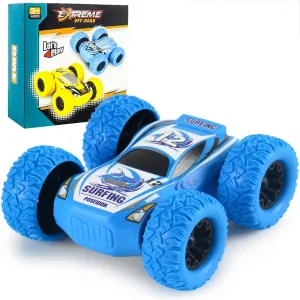 Kids Toy Pull Back Car Double-Sided Friction Powered Flips Inertia Big Tire 4WD Car Off-Road Vehicle Children Toy Gifts #197545