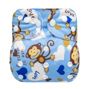 Baby Cartoon Cloth Diaper Washable Adjustable Waterproof Breathable Eco-friendly Diaper #890755