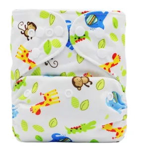 Cartoon Baby Washable Adjustable Cloth Diaper Waterproof Breathable Eco-friendly Diaper #890759