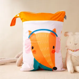 Cute Double-Zipper Waterproof Bag for Storing Baby's Diapers #1168067