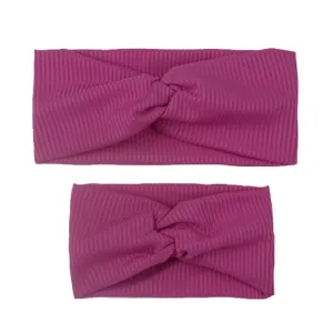 2-pack Solid Cross Striped Headband for Mom and Me #1039101