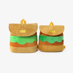 Cute hamburger-shaped parent-child bag, single shoulder / double shoulder / portable #1065070