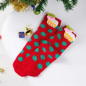 Parent-child Christmas decoration warm socks #1192379