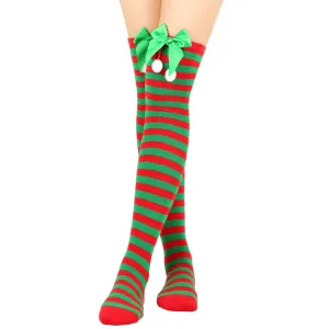 Parent-child style bow-knot fur ball Christmas stockings #1171623