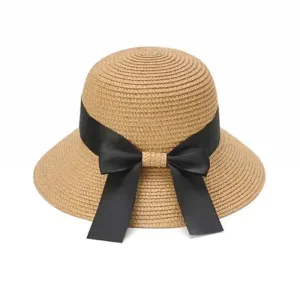 Straw Bowknot Beach Hats for Mommy and Me #190457