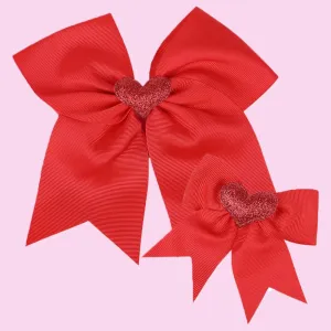 Toddler/adult Valentine's Day swallowtail bow large and small two-piece set #1319658