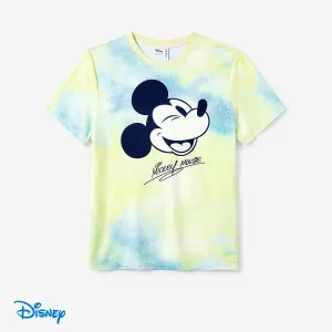 Disney Mickey and Friends Family Matching Boy/Girl Tie-dye Gradient Character Print T-shirt/Dress #1333149